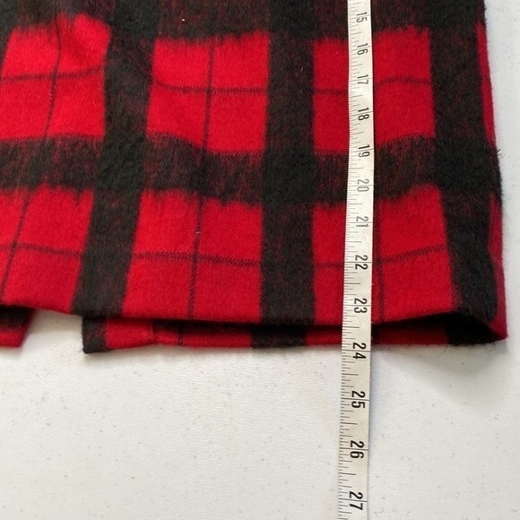 Talbots Wool Blend Buffalo Plaid Window Pane Pencil Skirt Lined Back Slit Warm - Picture 12 of 15